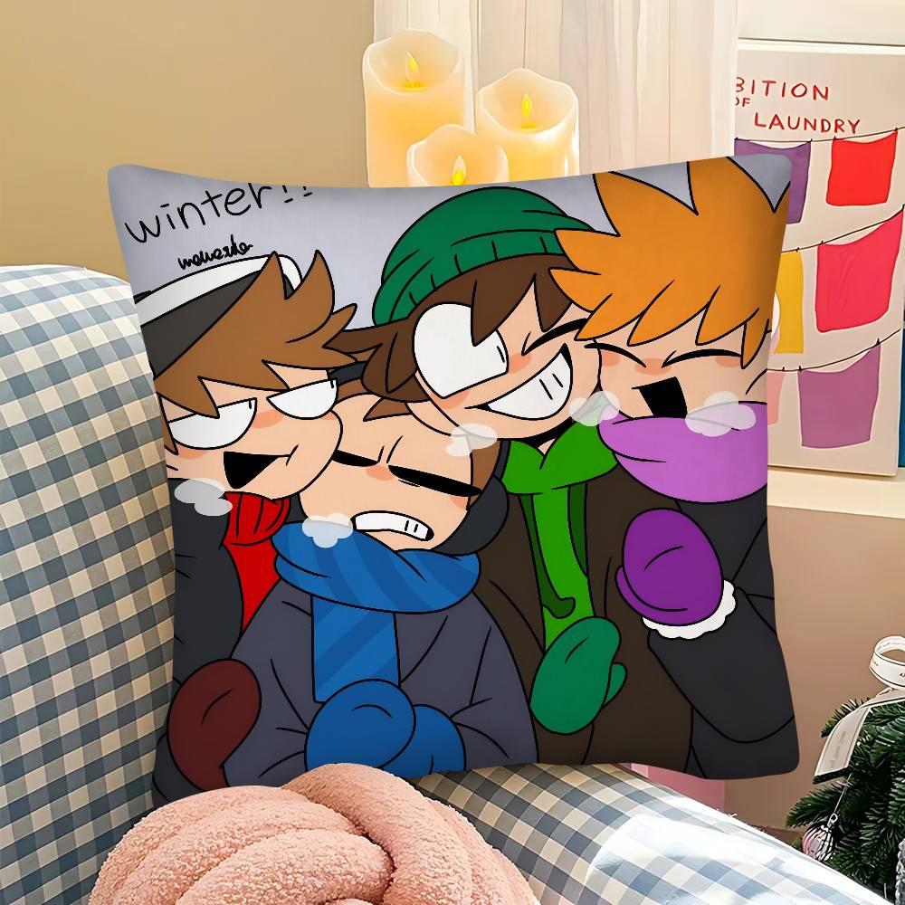 ПК Мультяшная Милая EEddsworlds Наволочка Модная Квадратная Наволочка Спальня Диван Комната Инстаграм Декор Отдых