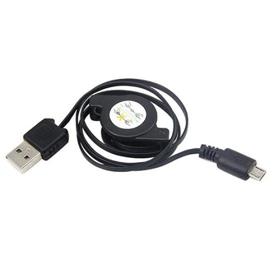 Retractable Micro USB A To USB 2.0 B Male Cable Sync Data Charger for Android