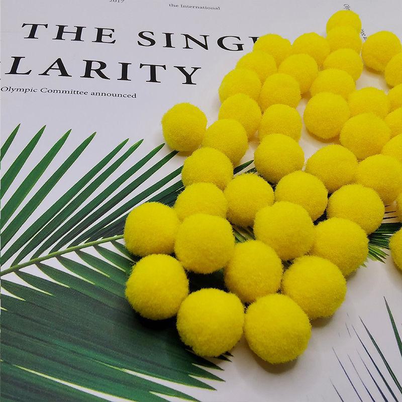 Разноцветные эластичные помпоны для поделок своими руками для детей - плюшевые, красочные шарики для творческих проектов и украшений