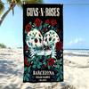 1 шт. G-Guns N Roses Барселона Олимпийский стадион Пляжное полотенце Микрофибра Быстросохнущее Классическое Банное полотенце Hard Rock для Бассейна Пляжа Путешествий