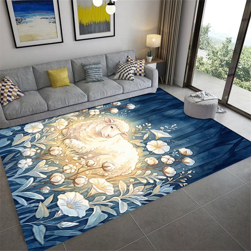 2025 New Healing animals Carpet Rug for Living Room Bedroom Home Sofa Decoration,Kids play Non-slip Floor Mat