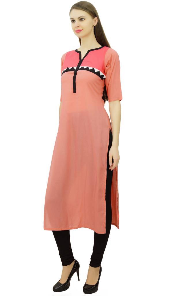 Phagun Женская однотонная Курта Дизайнер Курти Повседневная официальная туника Блуза