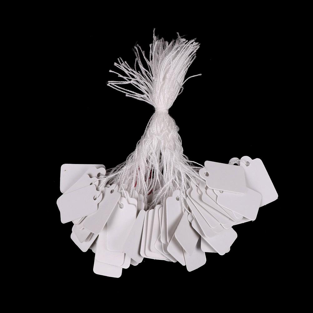 100X этикетки для галстуков, натянутые на веревку, билеты с ценами, ювелирные изделия, часы, витрина для одежды, бирки