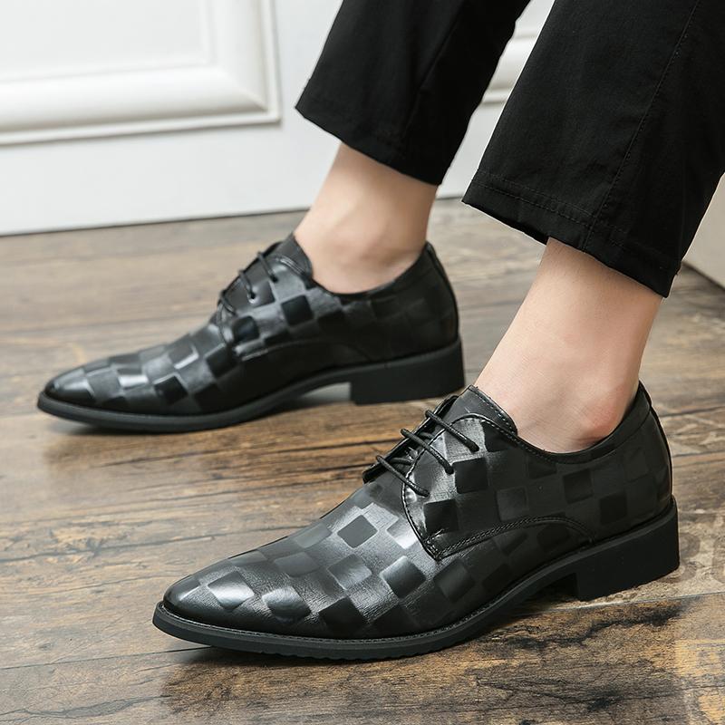Элегантные мужские повседневные туфли, новые модные брендовые классические повседневные кожаные туфли, горячая распродажа, деловая обувь, мужские туфли-оксфорды на шнуровке