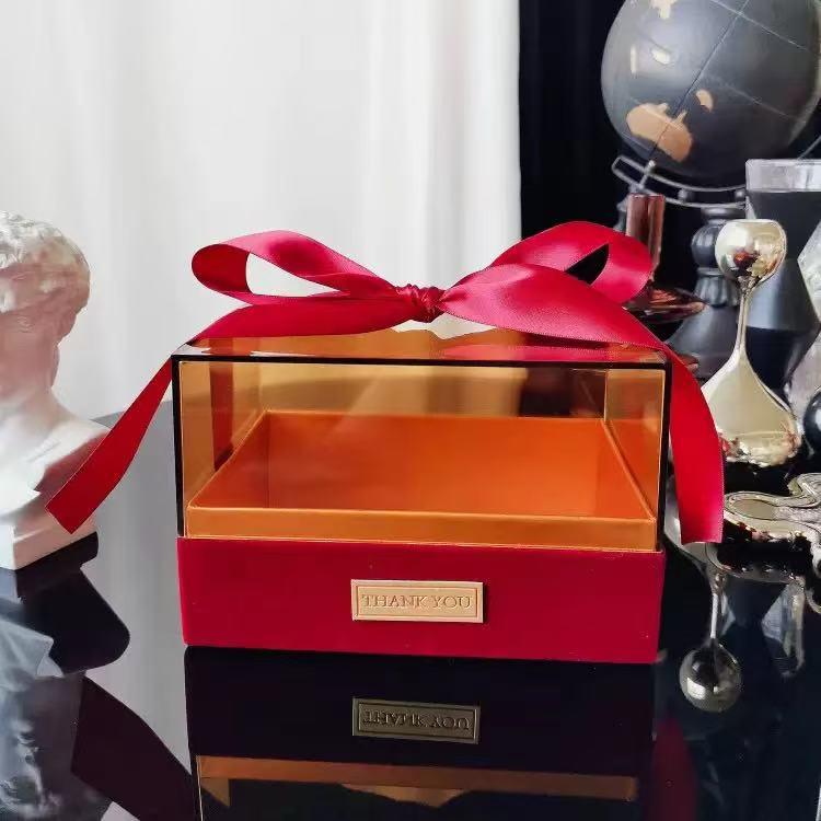 Прозрачная прямоугольная подарочная коробка для свадеб, дней рождений, помады, парфюмерии, конфет и сувениров