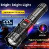 Перезаряжаемый светодиодный фонарик с зумом, фонарь с ЖК-дисплеем, 6 режимов, мощный фонарик, фонарь для рыбалки и кемпинга, дальнобойные портативные аксессуары