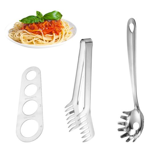 Yousheng Pasta Scoop Food Grade Heat-Resistant Stainless Steel Noodle Tongs Pasta Spoon Spaghetti Server Colander Kitchen Supplies