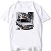 Vintage German EUDM-E34 M5 Summer Men's Short Sleeve Old Legend E30 M3 Classic Car Boys Casual Top Men's White T-shirt