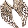 Les Trésors De Lily [L2150] - White 'Angel Wings' Silver Pendant