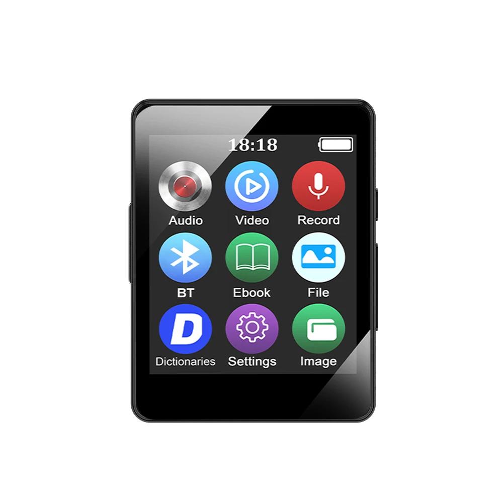 Портативный MP3-плеер 1,77 дюйма Bluetooth 5.0 Музыкальный стереодинамик Мини MP4 Воспроизведение видео Со светодиодным экраном Запись Для Walkman