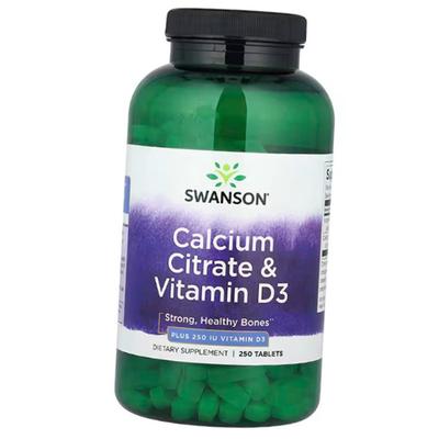 Цитрат Кальция и Витамин Д3, Calcium Citrate & Vitamin D, 250таб (36280073)