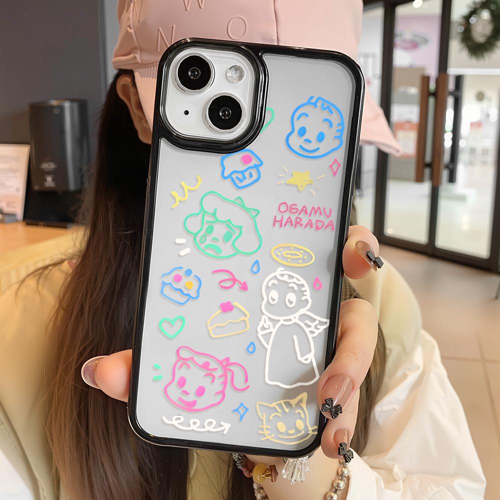 Acrylic Phone Case For iPhone 11 13 16 ProMax Case iPhone 13 14 15 ProMax 12 13 ProMax Case Samsung A55 A05S A54 A06 S22 A15 S23 A12 A22 A52S Cartoon