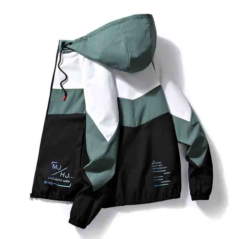 Spring and Autumn Jacket All Match Slim Baseball Jacket Casual Hooded Zipper Thin Jacket Outdoor Sports Jacket