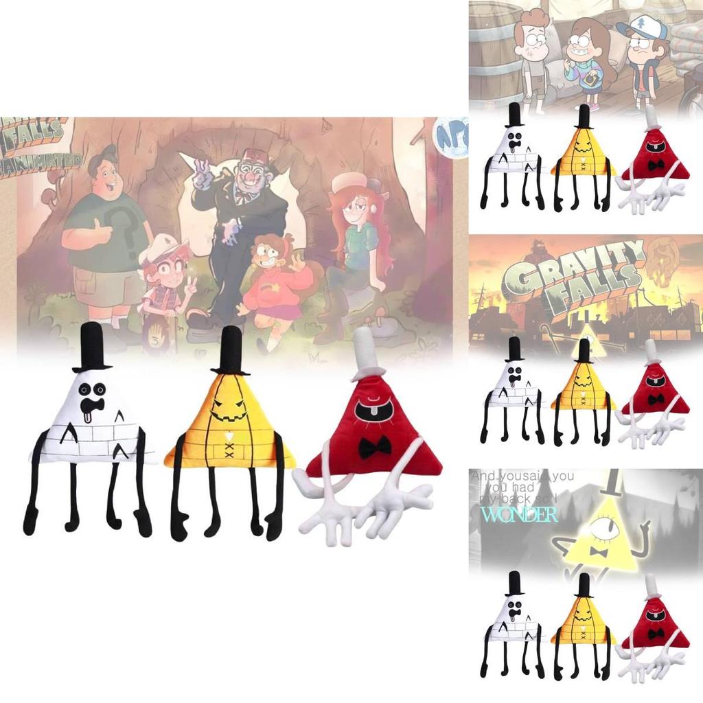 Очаровательная плюшевая игрушка-треугольник по мотивам мультсериала «Гравити Фолз» с дизайном персонажа Билла Шифра