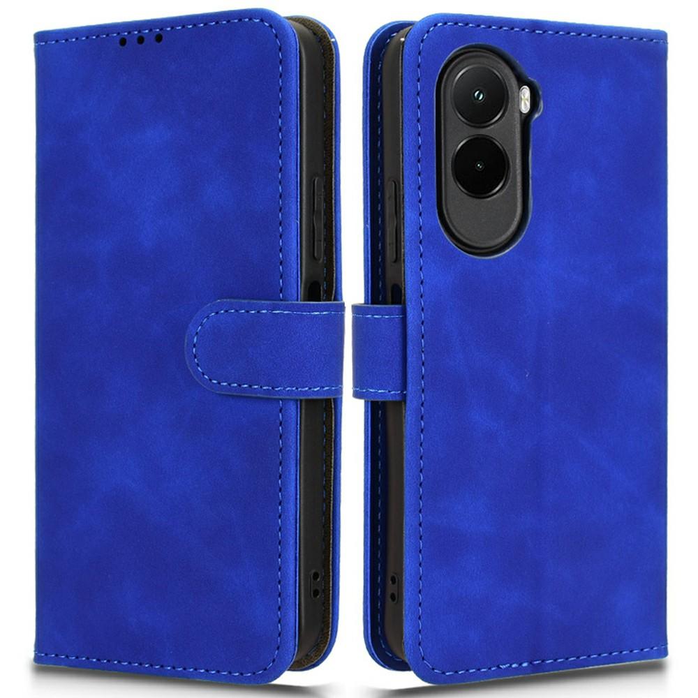 Для Xiaomi Poco M7 4G (США) (171 мм) Кожаный чехол с тактильным покрытием, противоударный, кошелек, откидная крышка для телефона