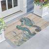 Welcome doormat with seahorse pattern - Machine washable - Suitable for bathroom, living room, bedroom, kitchen, office