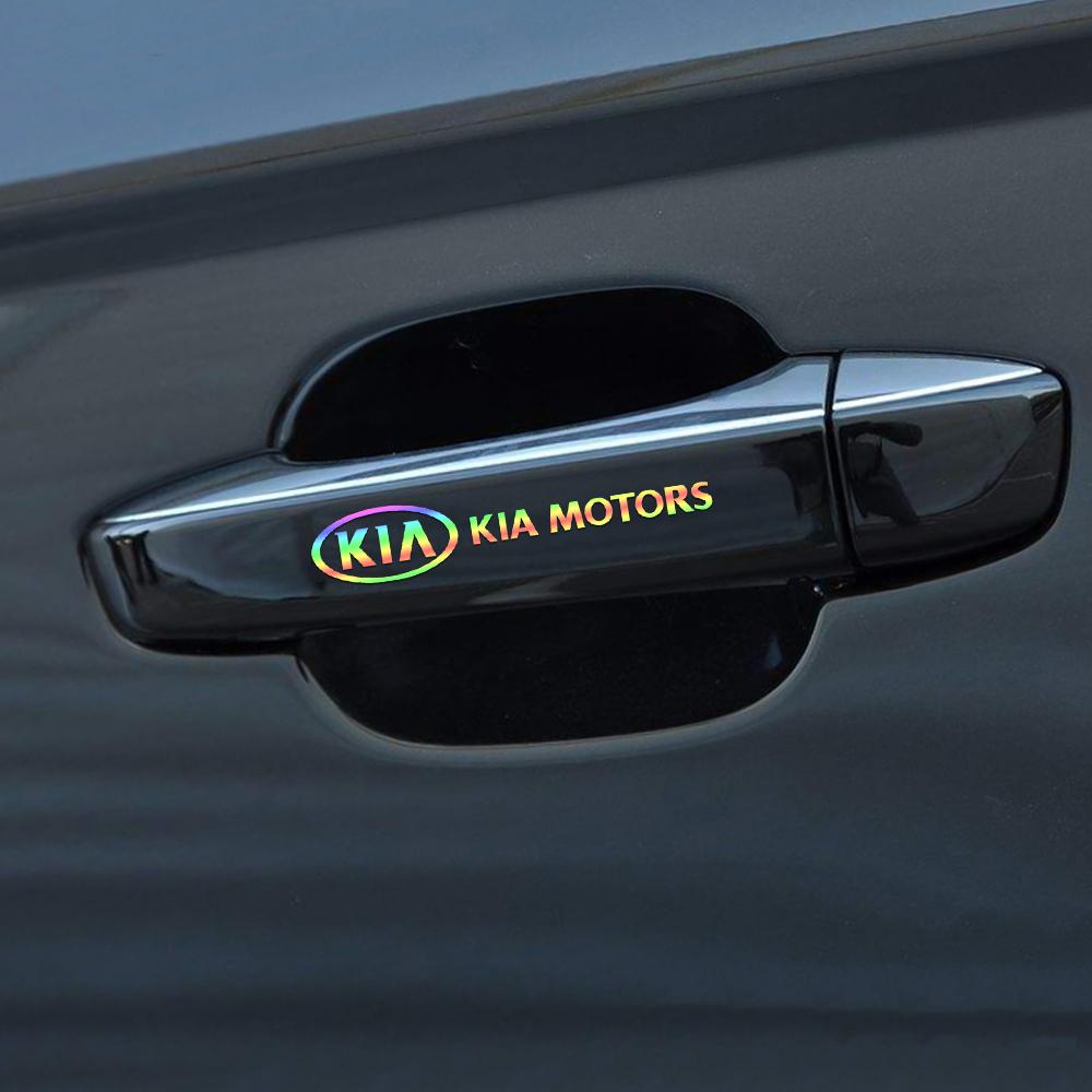 AANP1 4PCS Car Styling Door Handle Decorative Sticker Refit Decal For Kia Sportage Rio Sorento Soul Ceed Forte Cadenza Cerato K1 K2 K3