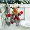 4 шт. Рождественские украшения плюшевый снеговик Санта лось медведь кукла фигурка зимние подвесные украшения для рождественской елки домашний декор