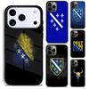 Чехол для телефона с флагом Республики Босния для iPhone 17 16 15 Pro Max Air 14 13 12 11 Plus Ударопрочный Чехол Capa