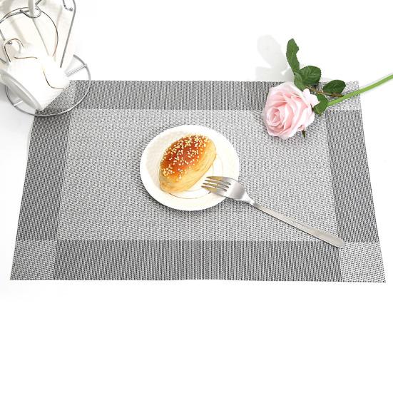 Woven Vinyl Placemat Heat-Resistant PVC Placemat Non-Slip Washable Table Mat Protects Table from Burns Stains Dining Mats for Home Restaurant Bar