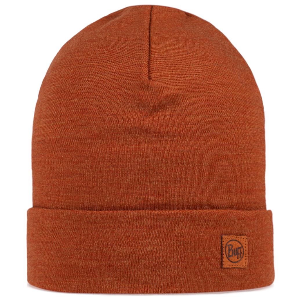 BUFF Merino Heavyweight Beanie, Unisex Brown Cap