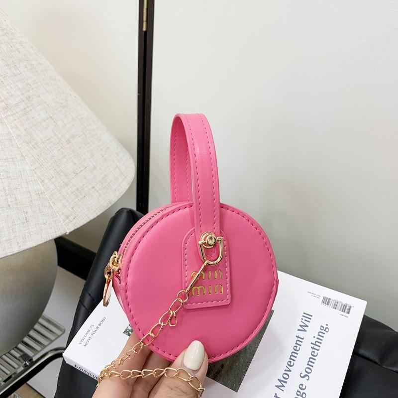 Детская однотонная мультяшная сумка через плечо милого дизайна, подкладка из полиэстера, для девочек