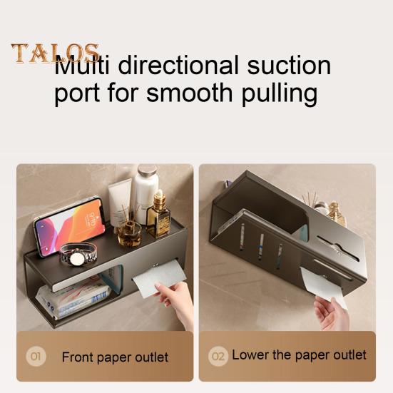 Многофункциональная настенная коробка для туалетной бумаги с полкой для хранения, простая установка, органайзер для спальни