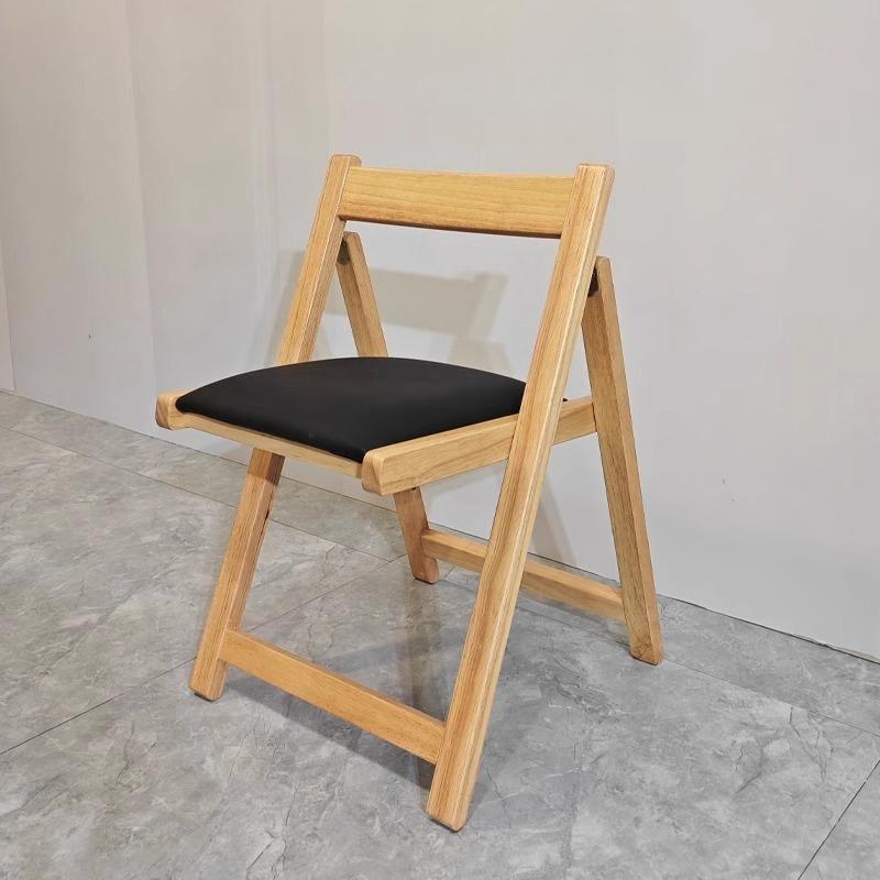 Складной стул из массива дерева - простой складной обеденный стул со спинкой, портативный для кухни, улицы и небольших помещений, мебель.