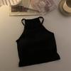 Women's Padded Ribbed Tank Top Summer Sleeveless Racerback Basic Top with Built-in Bra Spaghetti Strap Camisole Crop Top