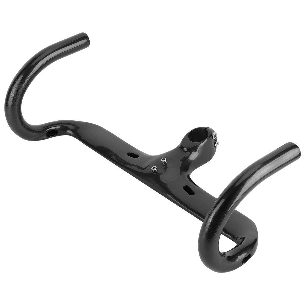 Carbon Fibre Integrated Road Bicycle Handlebar Cycling Bike Handlebar with Stem 420x90 MM
