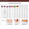 Elegant Square Inlaid Colored Zircon Women Rings Classic Fashion Silver Color Party Wedding Engagement Rings Jewelry