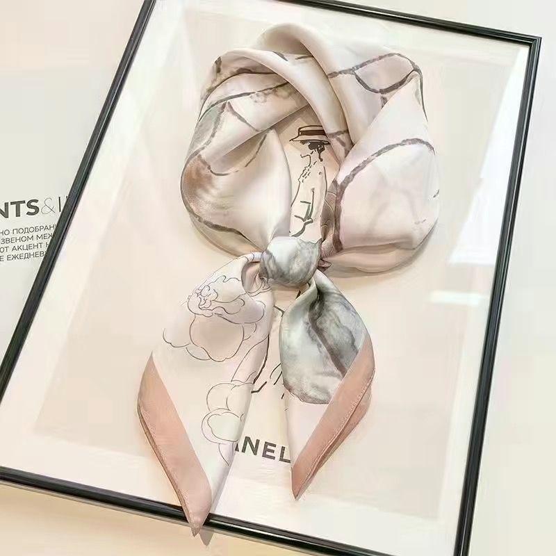 Women's Premium Square Sheer Scarf | Thin Elegant Casual Printed Neck Scarf for Neck Protection & Decoration Versatile Neck Wrap