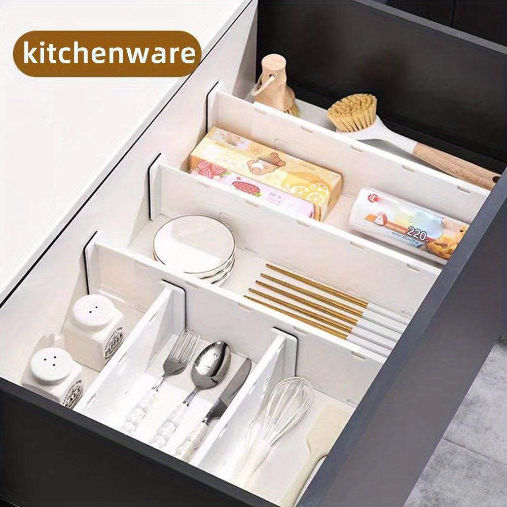 Adjustable Drawer Divider - Heavy-Duty Plastic Expandable and Foldable Storage Box,Suitable for Wardrobe and Drawer Organization