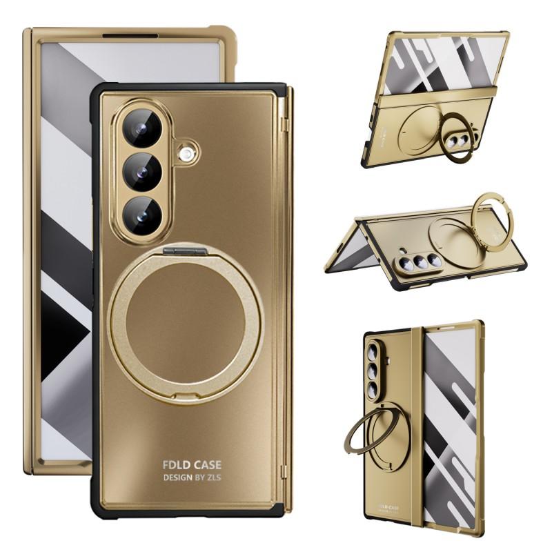 Magnetic Rotating Stand Case Galaxy Z Fold8 Ultra Fold7 Full Body Shockproof Cover With Screen Protector