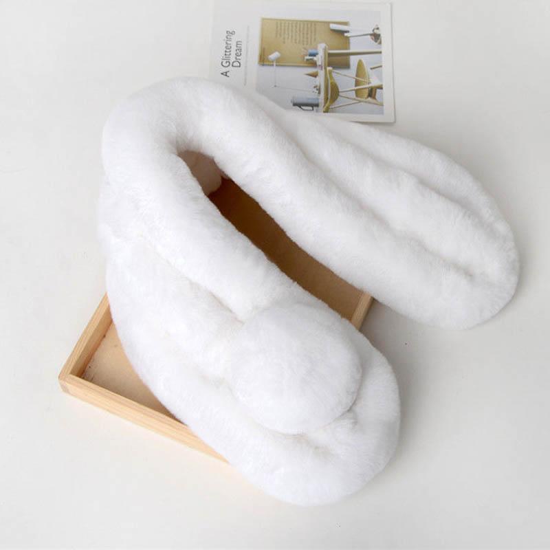 Rex Rabbit Fur Scarf Female Winter Korean Version of Wild Fur Rabbit Fur Collar Student Warm Cute Plush Scarf