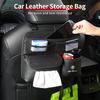 IJOPV1 Leather material car long mesh bag short seat backrest storage bag For Alfa Romeo 159 Giulietta Giulia 147 Mito 156 166 GT F1