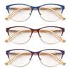 Retro Half Frame Reading Glasses Presbyopic Eyeglasses Hyperopia Glasses Optical Eyewear