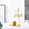 With Base Rotary Candle Holder Gold/Silver Tealight Holder Romantic Rotating Candlestick Gift