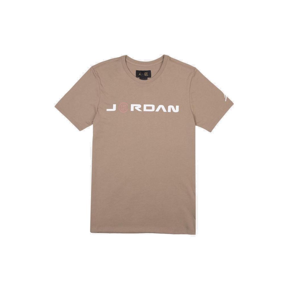 Air Jordan X CLOT Terracotta Warrior Sports Short-Sleeve T-Shirt Men Tops Khaki AR8390-202