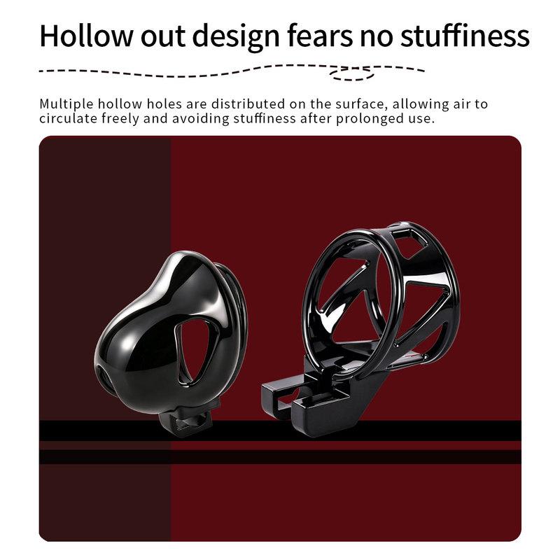 LICKER Male Glans Chastity Cage With Urethral Orifice Cock Cages Penis Head Chastity Lock 9 Size Penis Rings Erotic Accessories