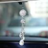 Горный Хрусталь Авто Зеркало Заднего Вида Украшения Bling Интерьер Автомобиля Висячие Украшения