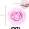 200 шт. искусственных роз, искусственные головки цветов, розы без стеблей, 5 см, пенопластовые розы, искусственные головки цветов для поделок, свадебных украшений для детского душа