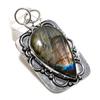 Labradorite Gemstone Handmade 925 Sterling Silver Jewelry Pendant 2.36" l7C56