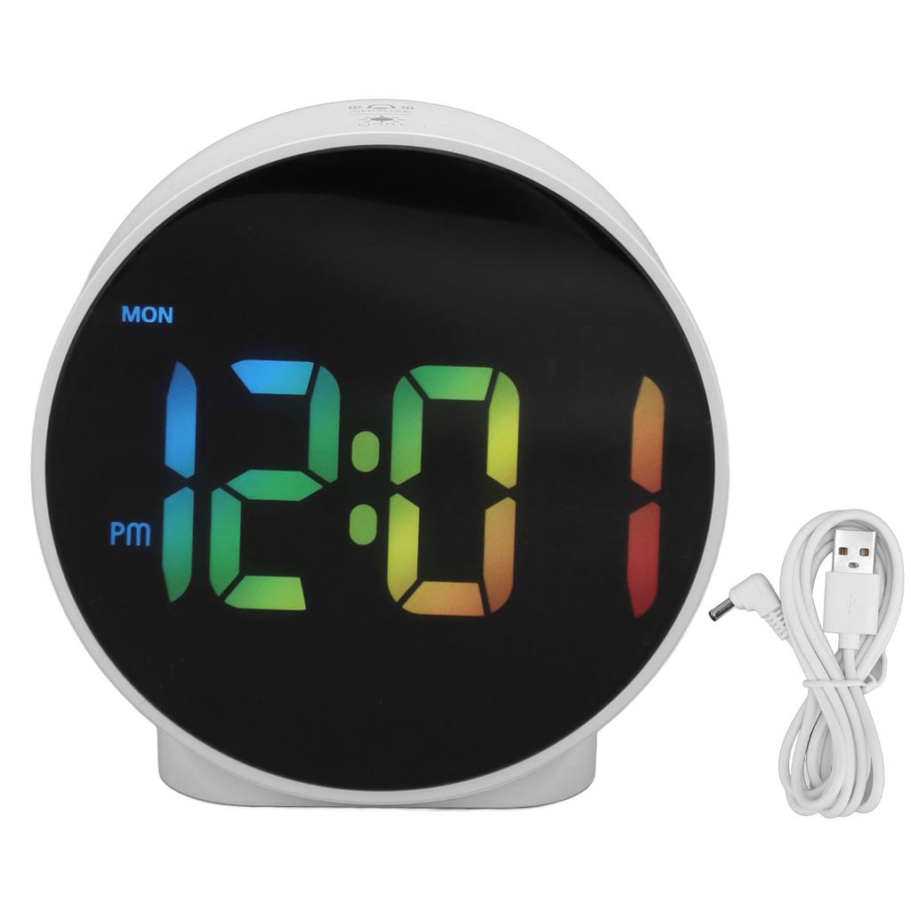4 Inch LED Alarm Clock Multifunction Innovative 12 24H Time Display 3 Level Brightness Electric Alarm Clock for Home