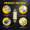2/4Pcs C5W C10W LED Bulb Canbus 39mm 41mm 42mm LED Interior Reading Light Festoon Auto Dome License Plate Luggage Trunk Lamp