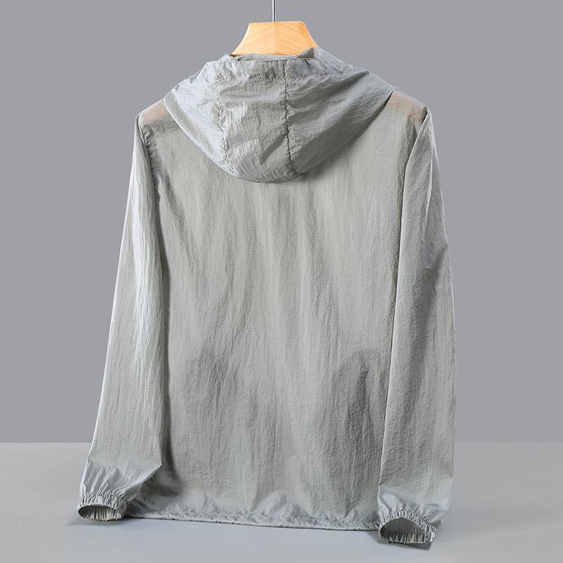 Fashion Sunscreen Clothes Summer for Men Casual Upf 50 Thin Hooded Couple's Plus Size Summer Jackets