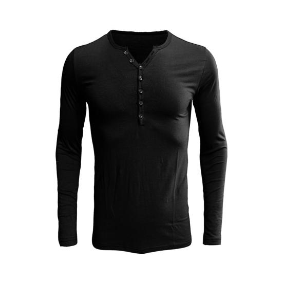 Мужская футболка с V-образным вырезом, длинный рукав, спортивный топ для отдыха, повседневная облегающая рубашка для повседневной носки весной и осенью