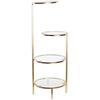 Shelf - DKD Home Decor - Standard - Metal and Glass - Gold Color - 30 X 32.5 X 86 Cm