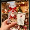 Christmas Pocket H ug Gifts 2D Acrylic Pocket Santa Claus Decor Comforting Keepsake Little Encouragement Cards Holiday Card