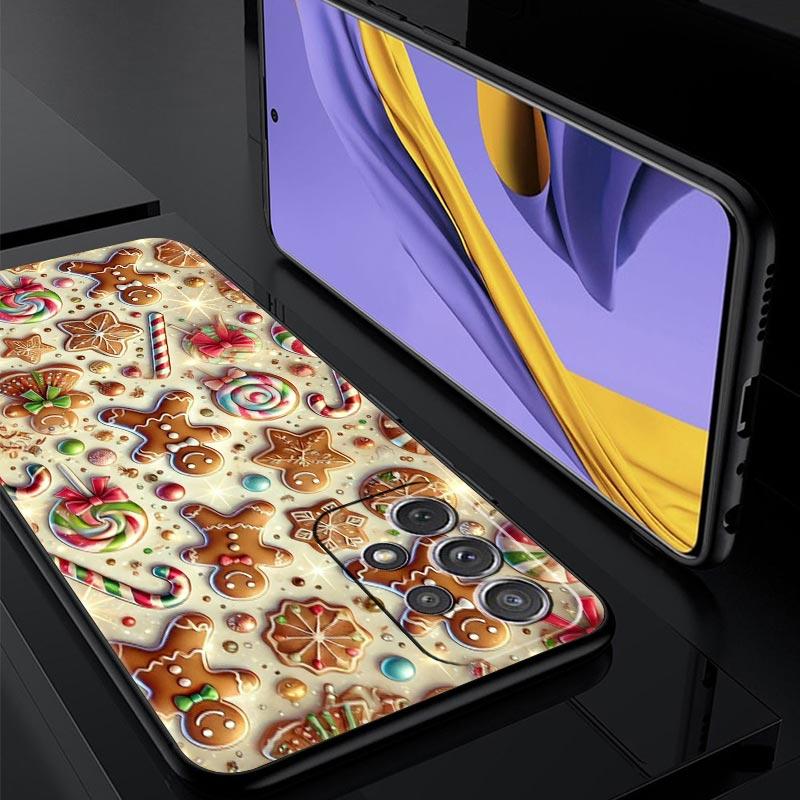 Чехол для телефона на Новый год и Рождество для Samsung Galaxy A55 A35 A17 A07 A15 A13 A25 A51 A71 A72 A73 A32 A52 A52S A41 5G Мягкий корпус из ТПУ
